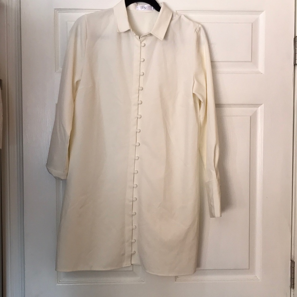 Misguided offwhite shirtdress